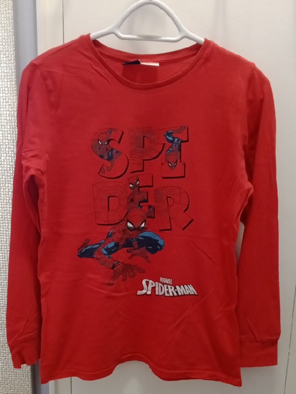 Marvel Spider-Man Kids' Red Long Sleeve Graphic Tee
